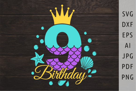 Download Mermaid Birthday Svg Mermaid Number Svg - Premium Resources