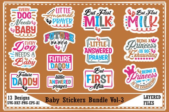 Download Baby Stickers Bundle Vol-3 - Baby stickers Collection