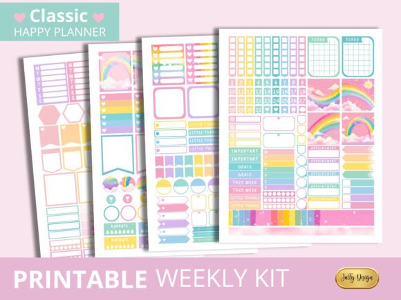 Download Pastel Rainbow Happy Planner Stickers - Rainbow Collection