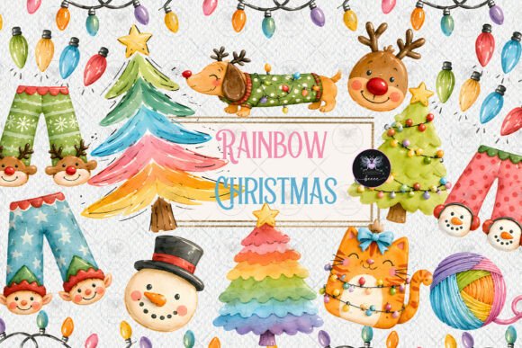 Download Christmas Rainbow Clipart - Rainbow Collection