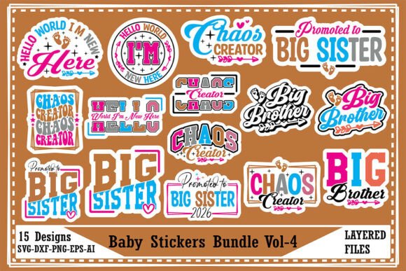 Download Baby Stickers Bundle Vol-4 - Baby stickers Collection