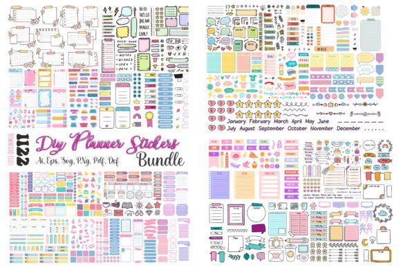 Download DIY Planner Stickers Printable Bundle - Diy Collection